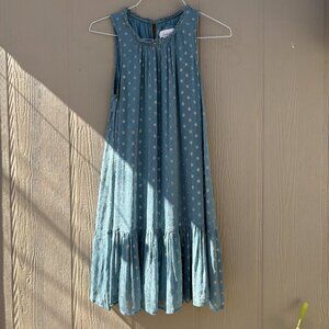 Anthropologie - Blue Natalie Flounced Tunic Dress - Small